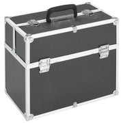 Valigia per Cosmetici 38x23x34 cm Nera in Alluminio 91833