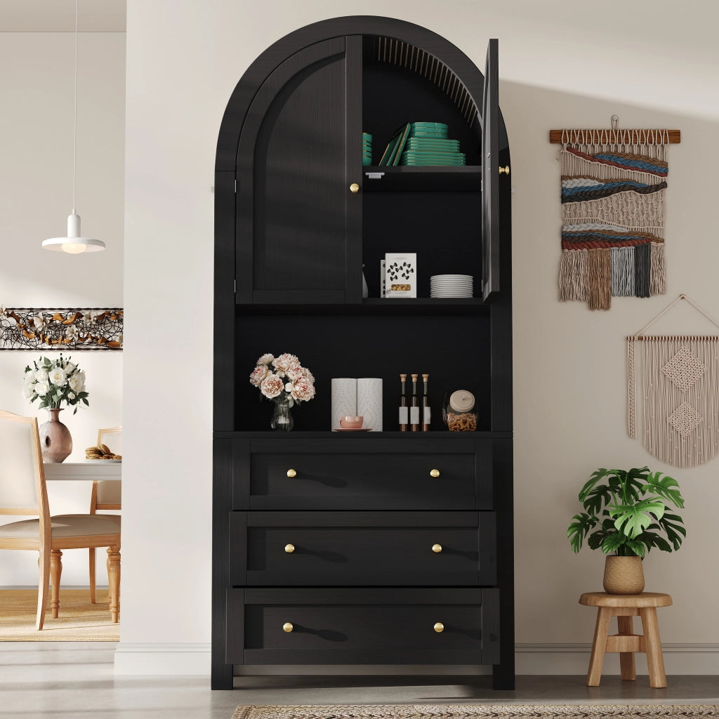 Credenza con cassetti in MDF nero