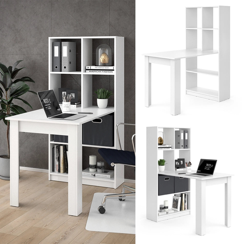 Vicco Scrivania con ripiani Bianco 70 x 122 cm