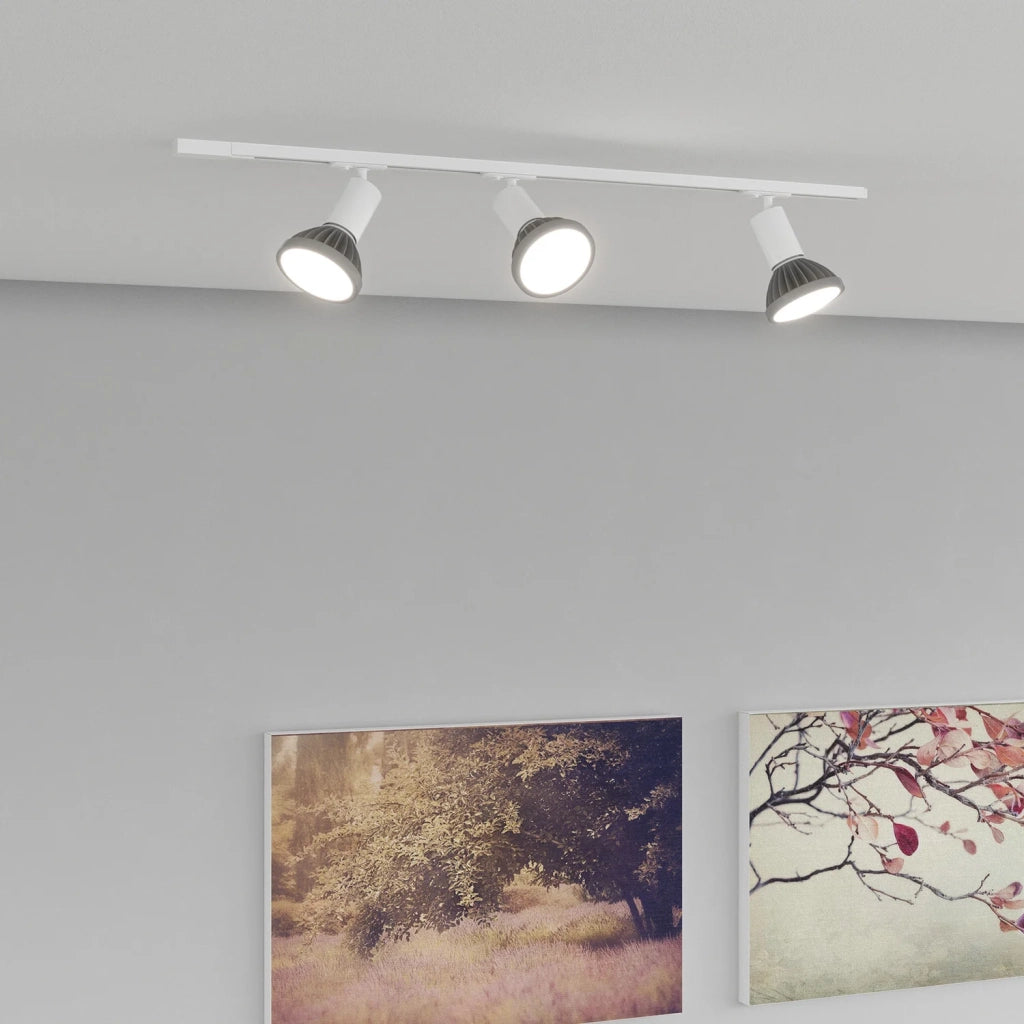 Kit Binario Moderno Mono Amos Kit Metallo Bianco 3 Luci E27