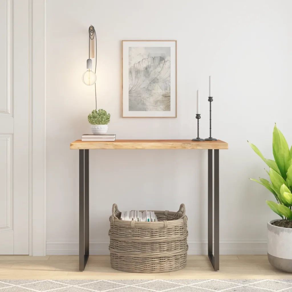 Dessus de table 80x40x2,5 cm rectangulaire bois massif acacia