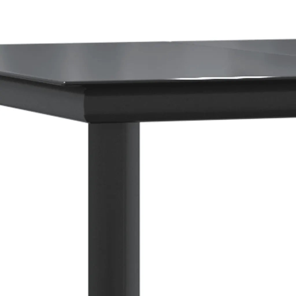 Set da Pranzo da Giardino 7 pz Nero con Cuscini in Polyrattan 3212739