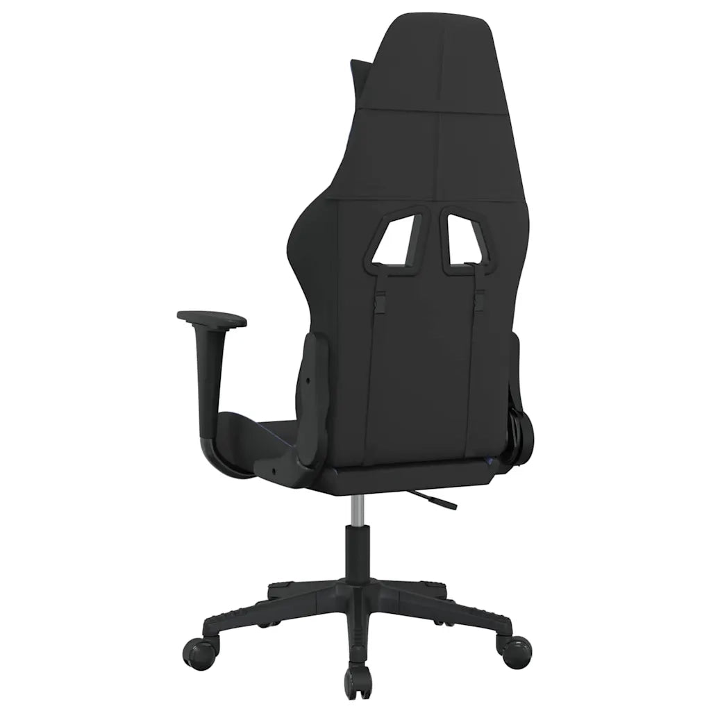 Sedia da Gaming Nero e Blu in Tessuto 345497