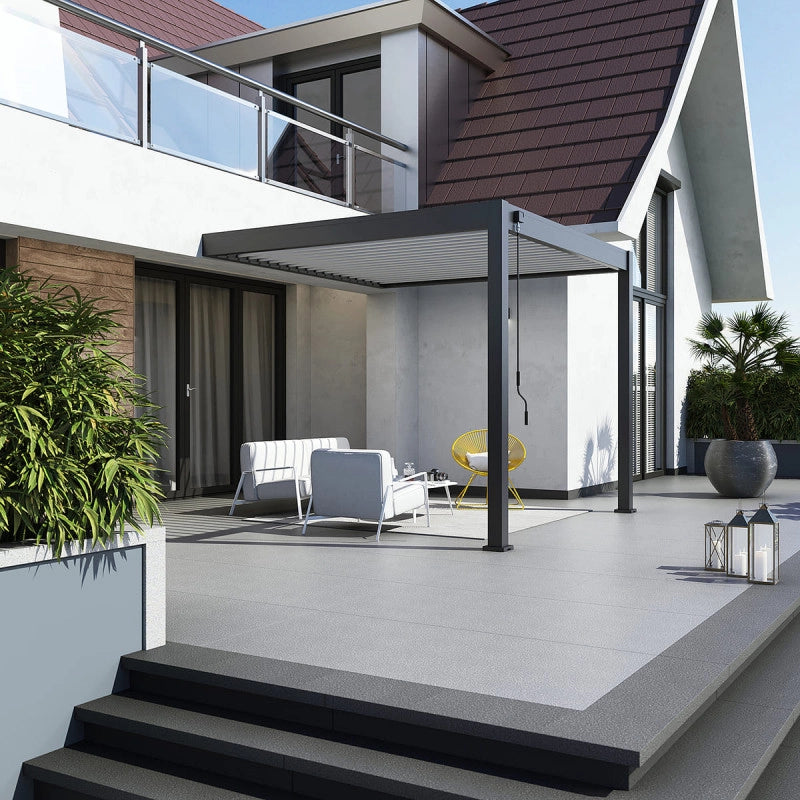 Pergola bioclimatica Ombréa VS 3x3M addossata – A&B V2