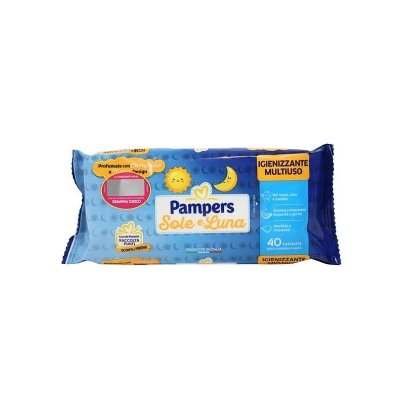 PAMPERS 440 SALVIETTE UMIDIFICATE BAMBINI SOLE LUNA 11 CONFEZIONI