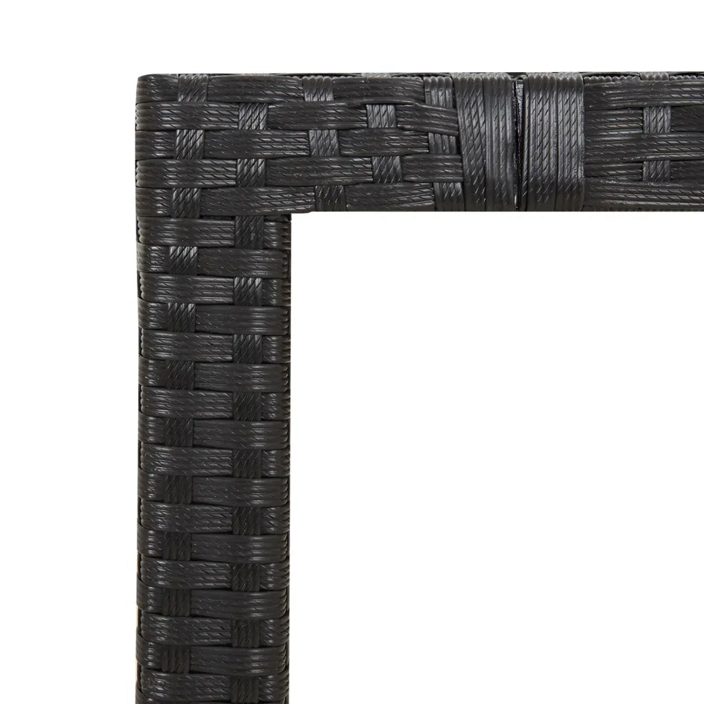 Set da Pranzo da Giardino 7 pz Nero con Cuscini in Polyrattan 3276858