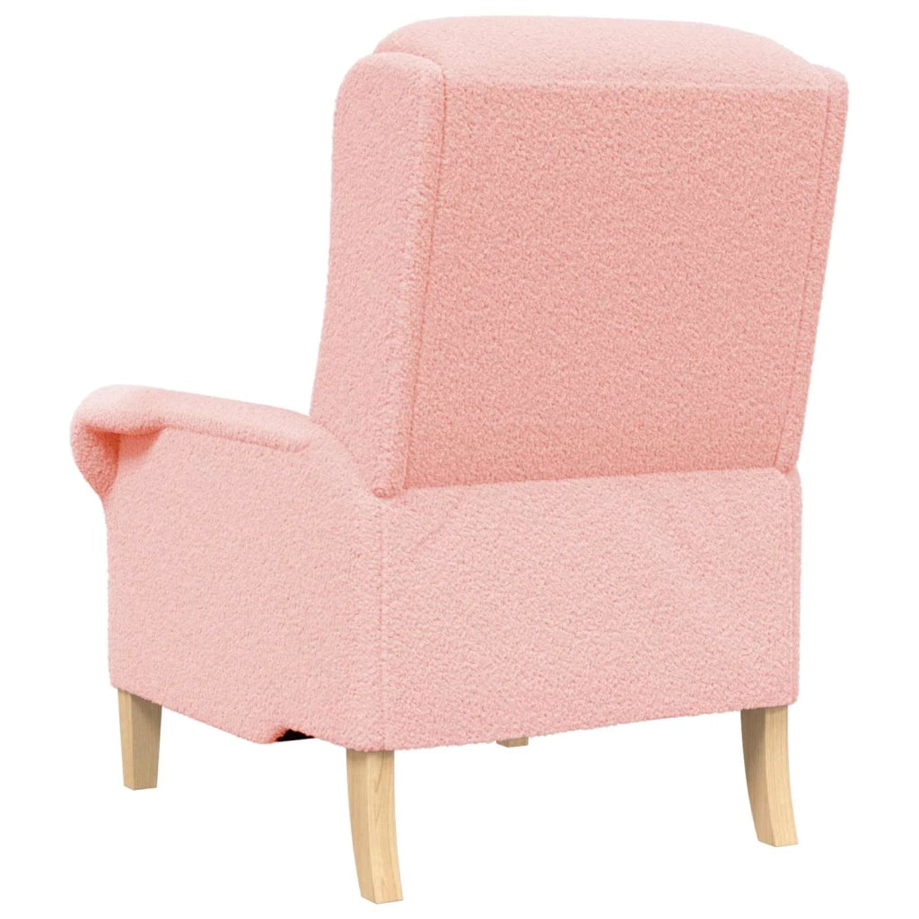 poltrona Rosa 76 x 94 x 102 cm Tessuto Sherpa morbido