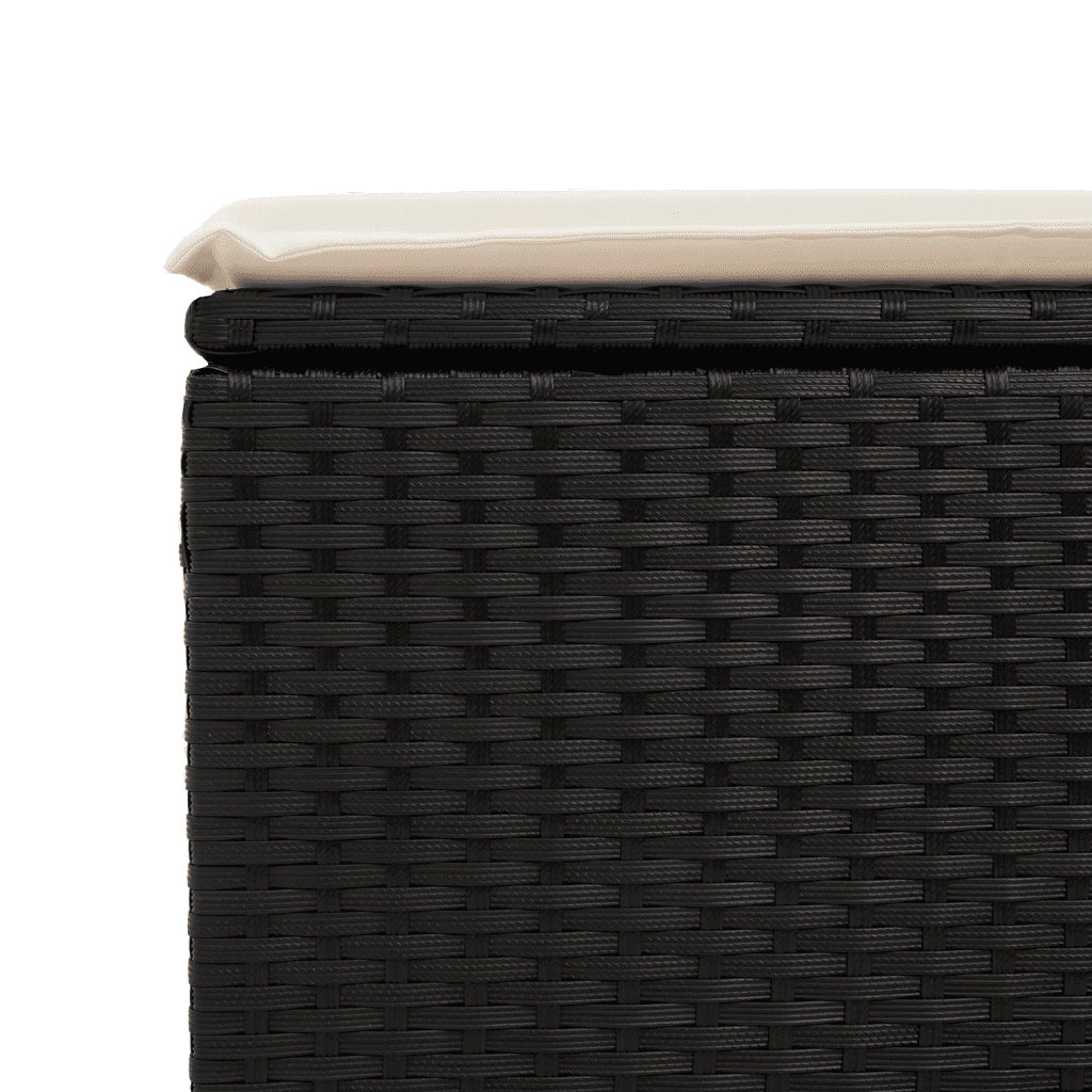 Set Divani da Giardino 9 pz con Cuscini Nero in Polyrattan 3274052