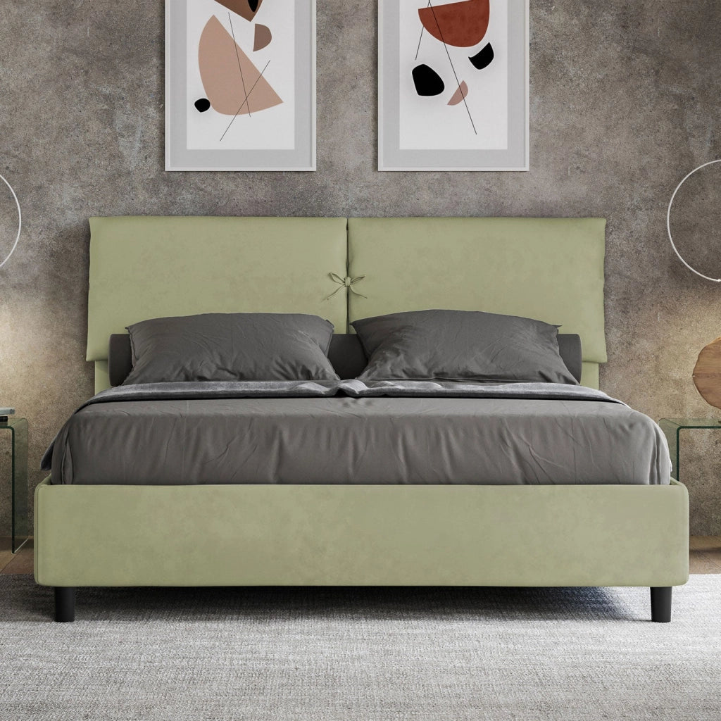 Letto Matrimoniale 160x200 cm con Rete Mados Tè verde