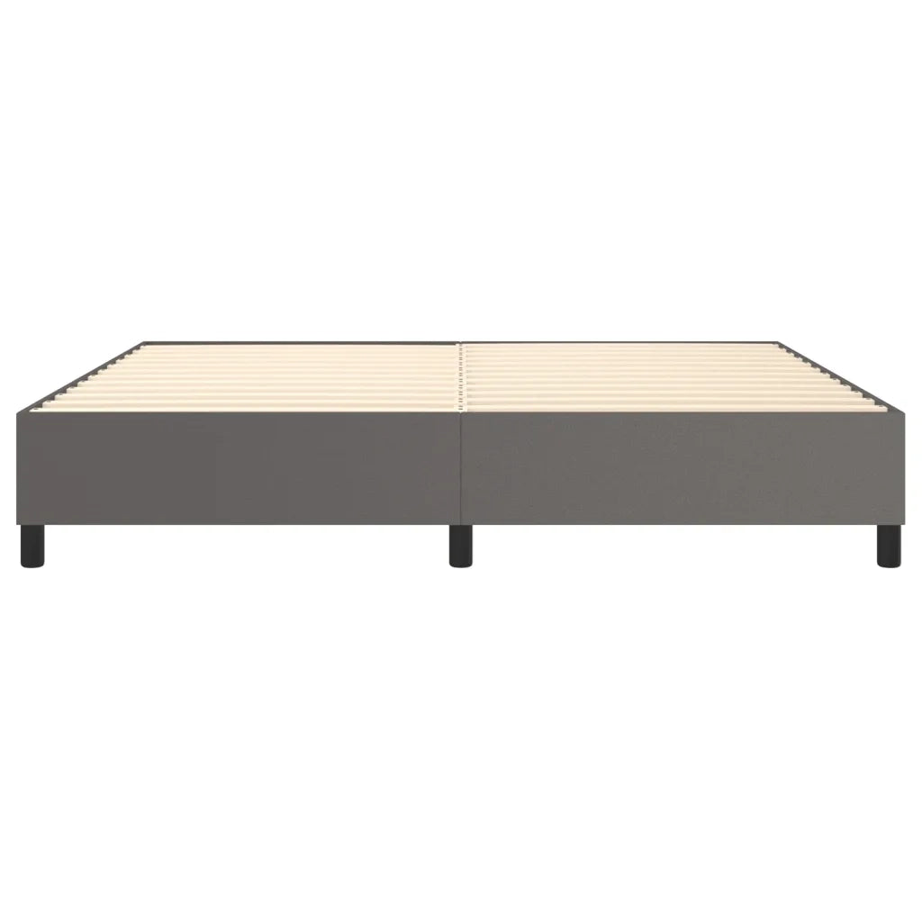 Struttura Letto a Rete a Molle Grigio 200x200 cm in Similpelle