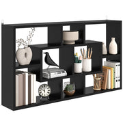 Libreria a Muro con 8 Cubi ¨C Xylo ¨C Nero 85x14,5x47,5 cm