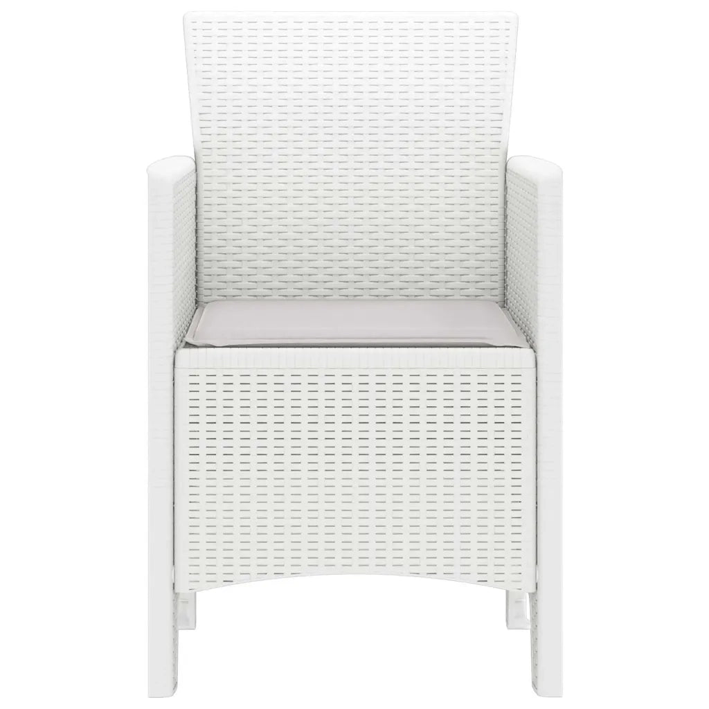 Sedia da Giardino 4 pcs Bianco 53 x 49 x 85 cm Polipropilene