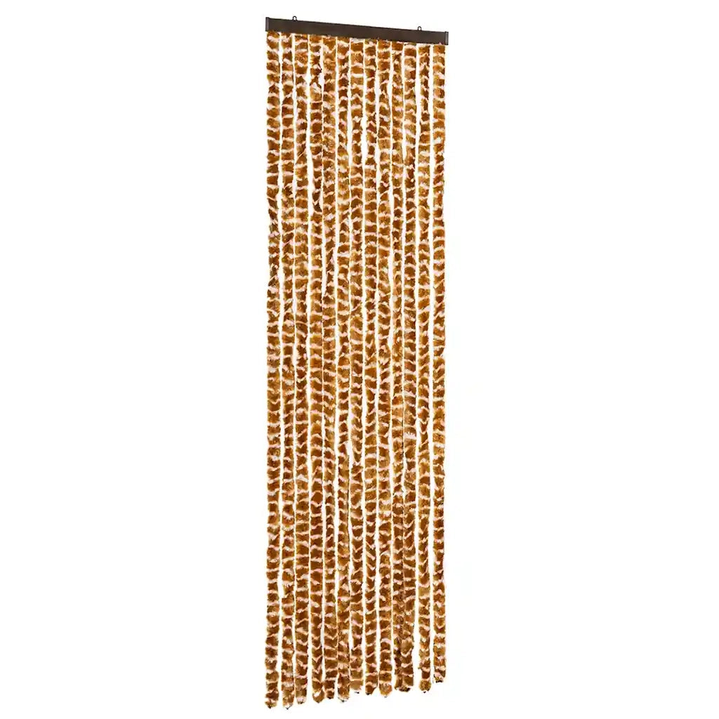 Zanzariera Ocra e Bianco 56x185 cm Ciniglia 325457