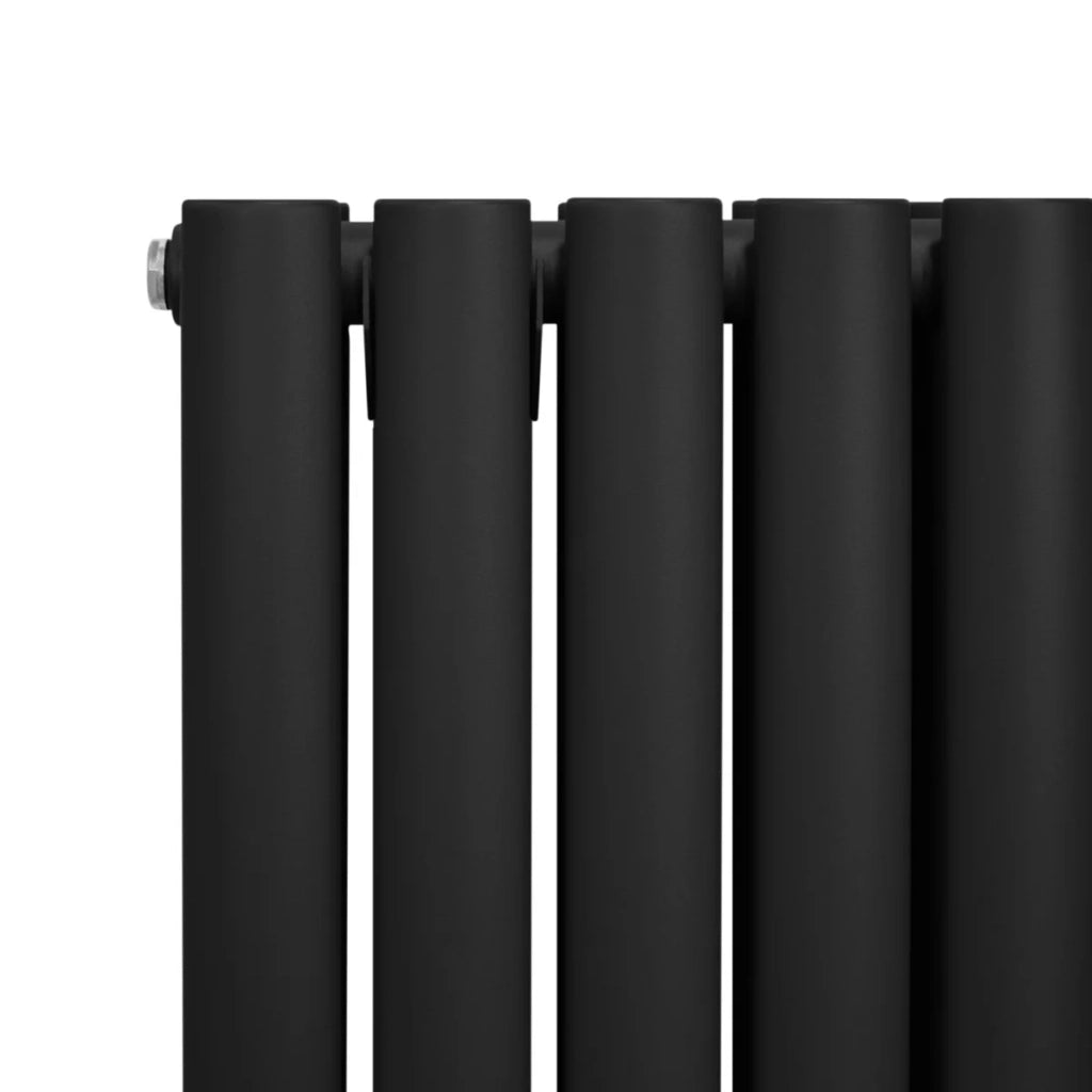 Radiatore a colonna ovale - 600 mm x 600 mm - Nero