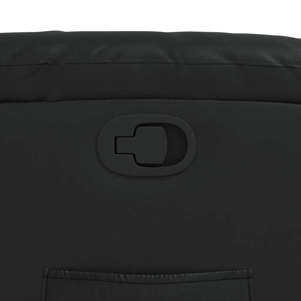 Poltrona Reclinabile Nera in Similpelle 373560