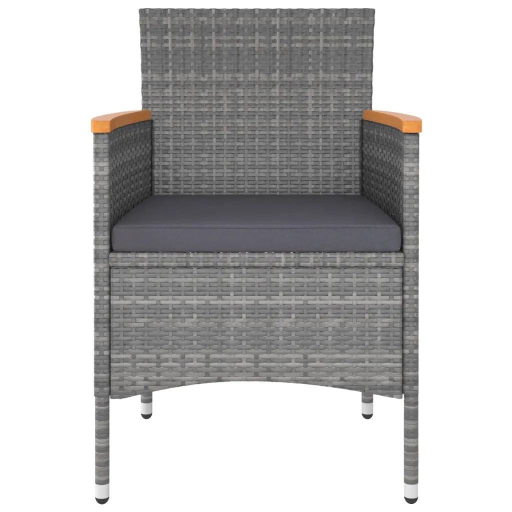 Set Divani da Giardino 5 pz in Polyrattan Grigio 3058477