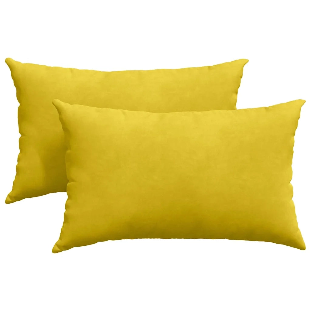 Cuscini da Divano 2 pcs Giallo 50 x 30 cm Tessuto in Cords 42013634