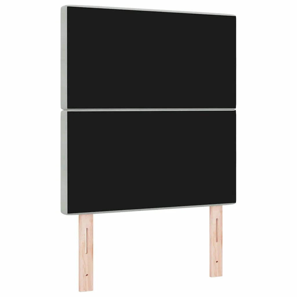 Testiera | Testata Grigio chiaro 80 cm Velluto