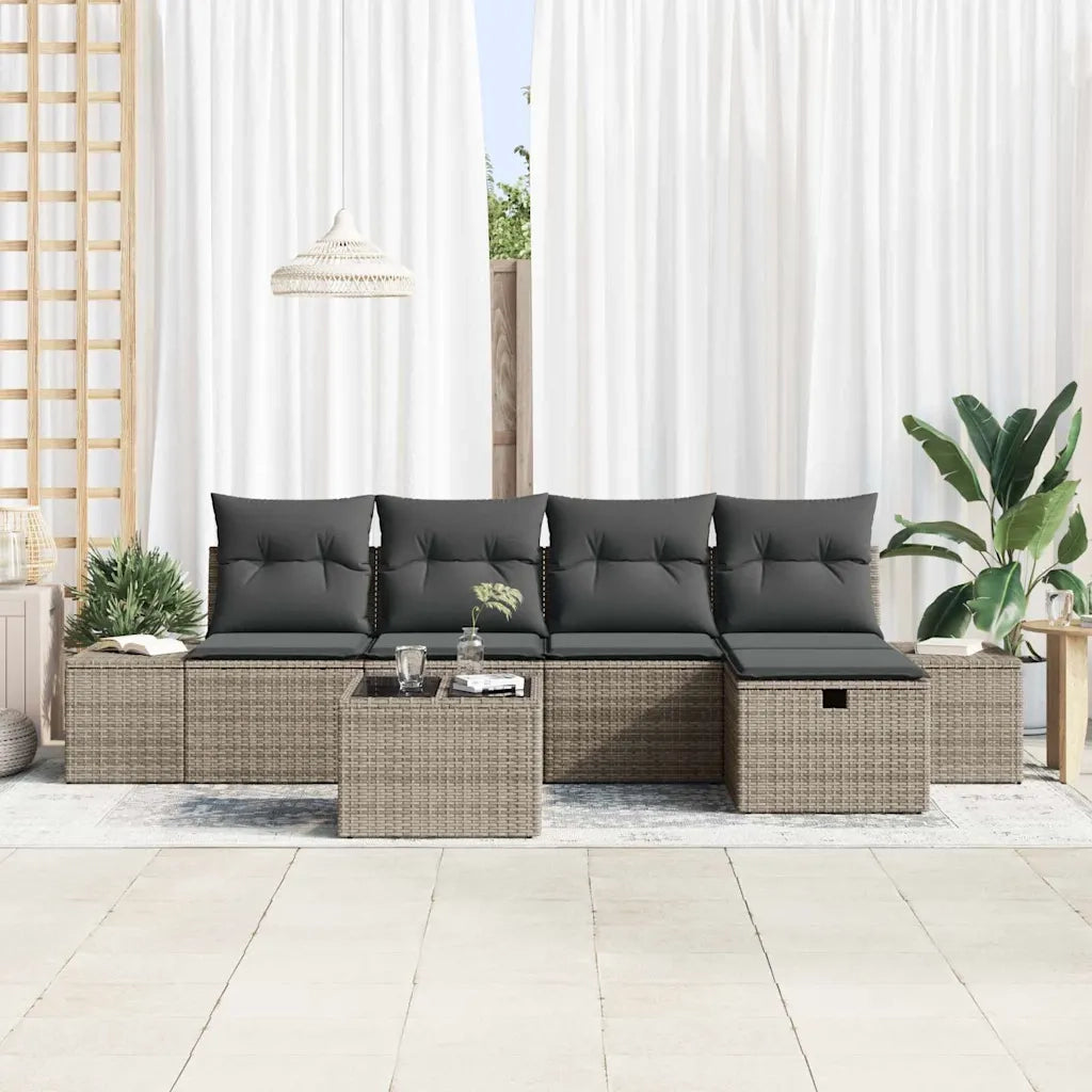 Set di divani con cuscino 5 pcs polyrattan 3360700
