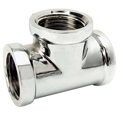 TEE OTTONE CROMATO 130 GEBO - 1/2F- 10 pezzi