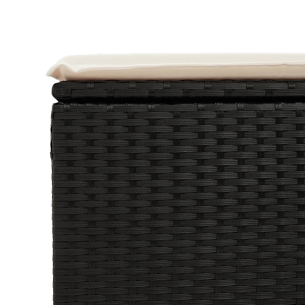 Set Divani da Giardino con Cuscini 7pz Nero Polyrattan 3327283