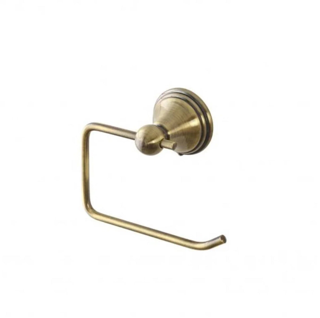 Porta rotolo in acciaio color bronzo, design raffinato e resistente per il bagno - Linea Athena