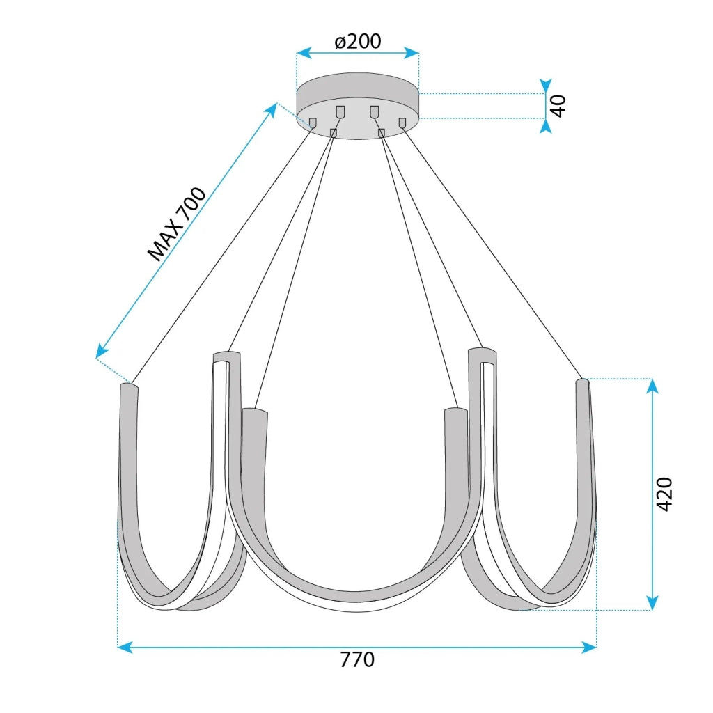 Lampada A Sospensione Led App1749-cp Gold
