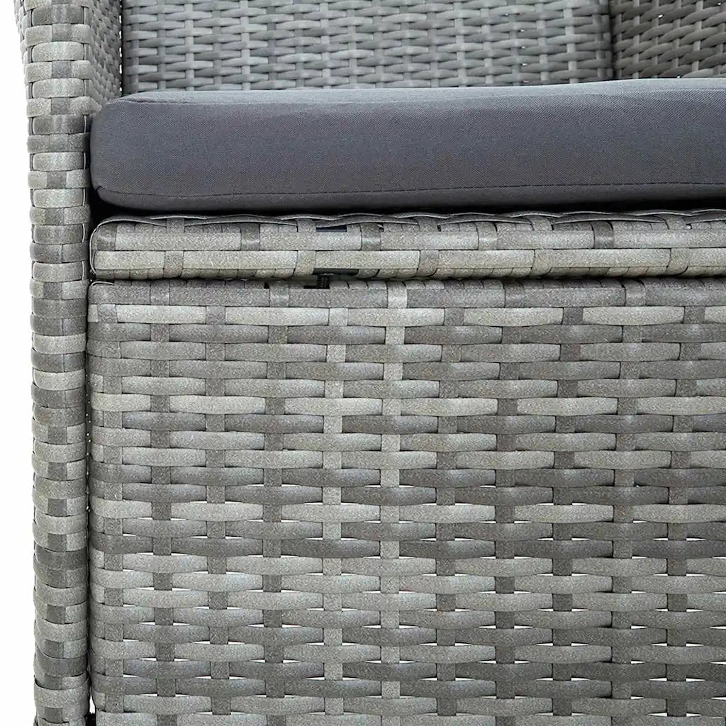 Set da Pranzo per Giardino 9 pz con Cuscini Grigio 3103601