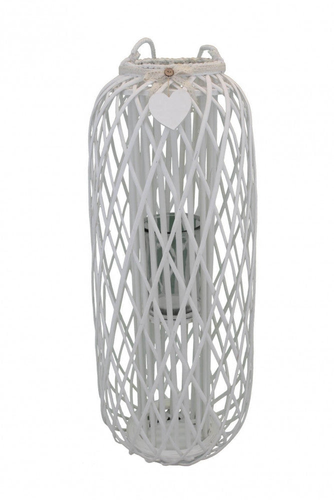 Lanterna Bernadette   in Vimini Bianco