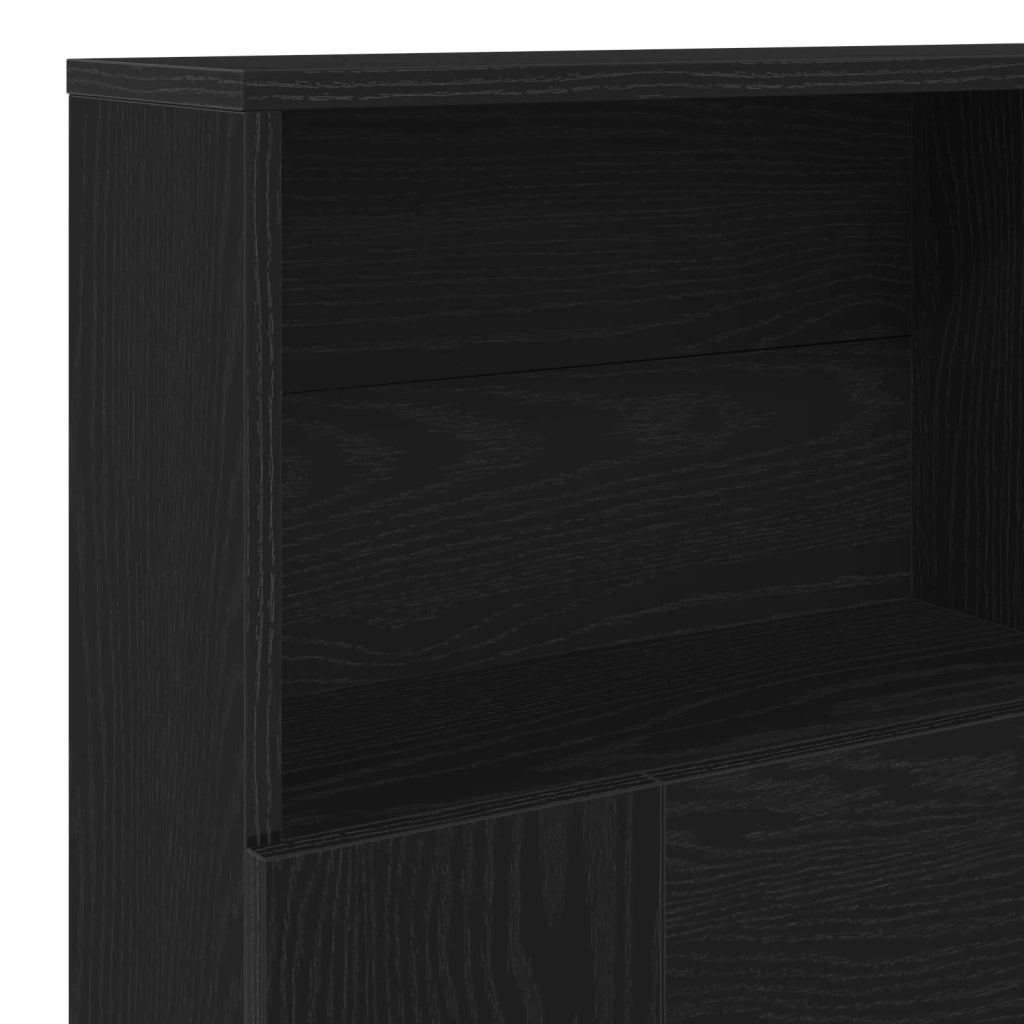 Testata del letto Rovere Nero Legno ingegnerizzato 862752