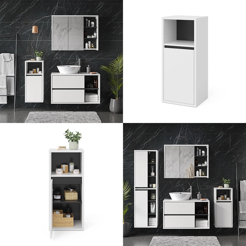 Vicco Mobiletto bagno Bianco 33 x 80 cm