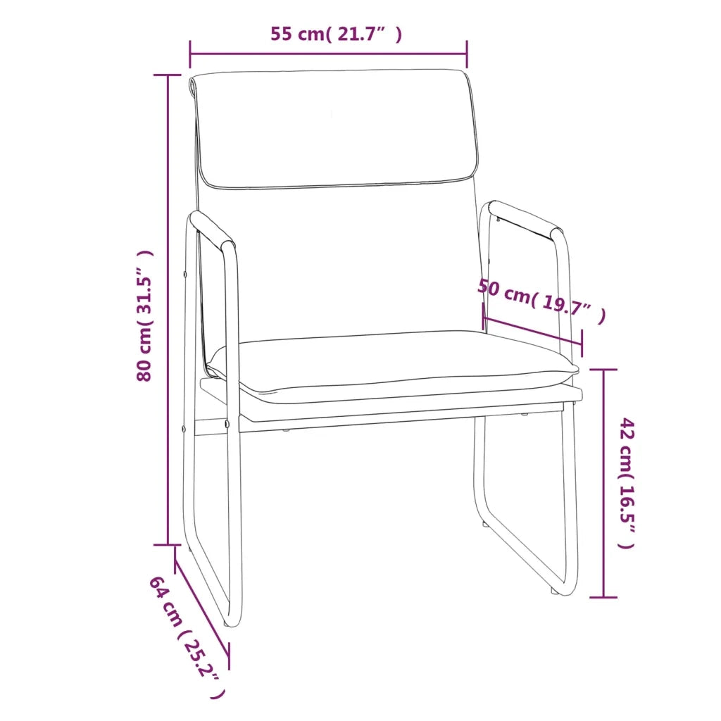 Sedia Lounge Nera 55x64x80 cm in Tessuto 351344