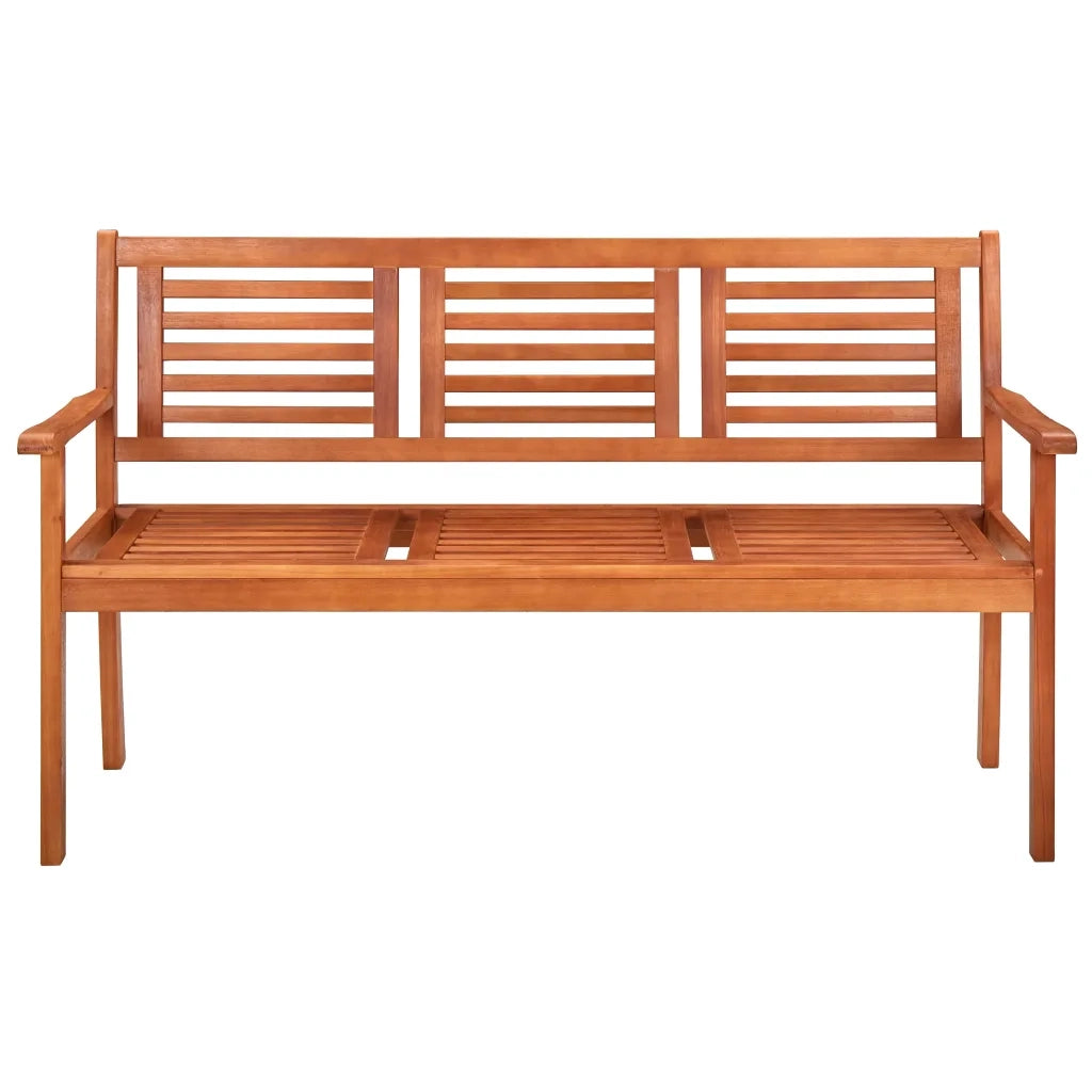 Panchina da Giardino e Cuscino 3 Posti 150cm Eucalipto Massello 3061011