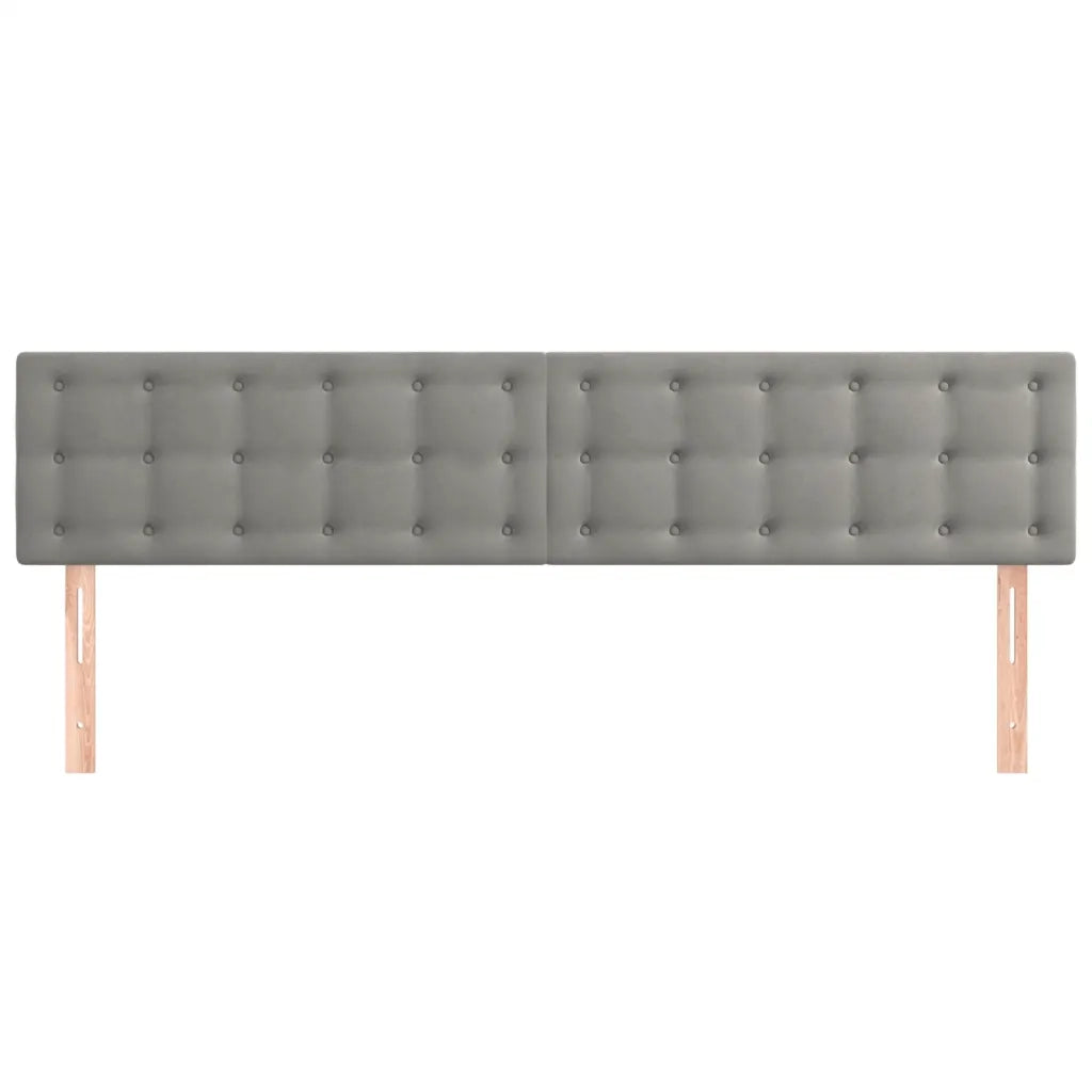 Testiera | Testata Grigio Chiaro 160x5x78/88 cm in Velluto