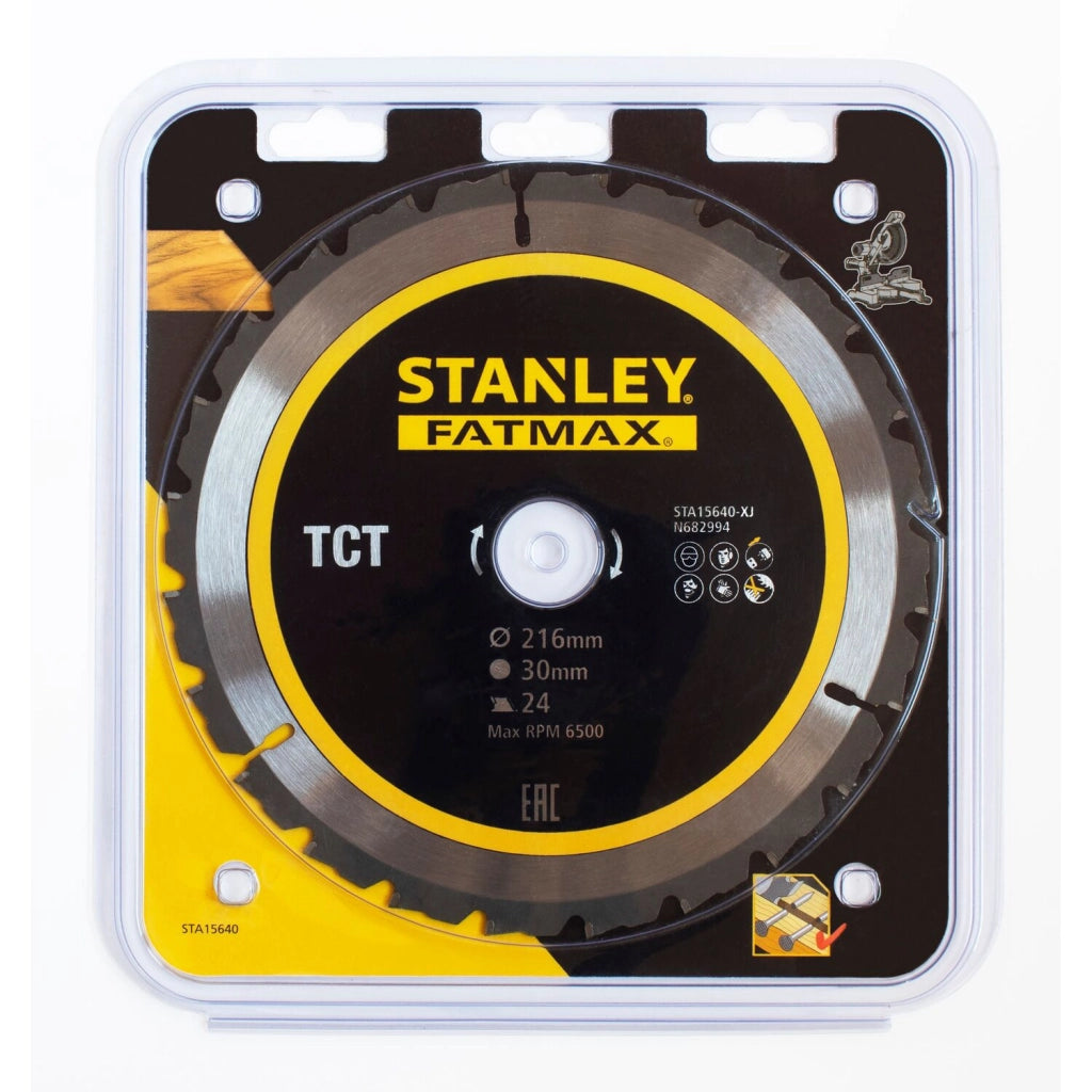 Lama per Sega Circolare Stanley STA15640-XJ TCT Ø254 x 30 mm 40 Denti per Legno