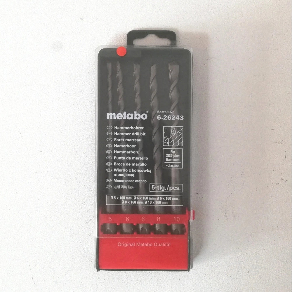 Metabo set 5 punte per muro attacco sds-plus