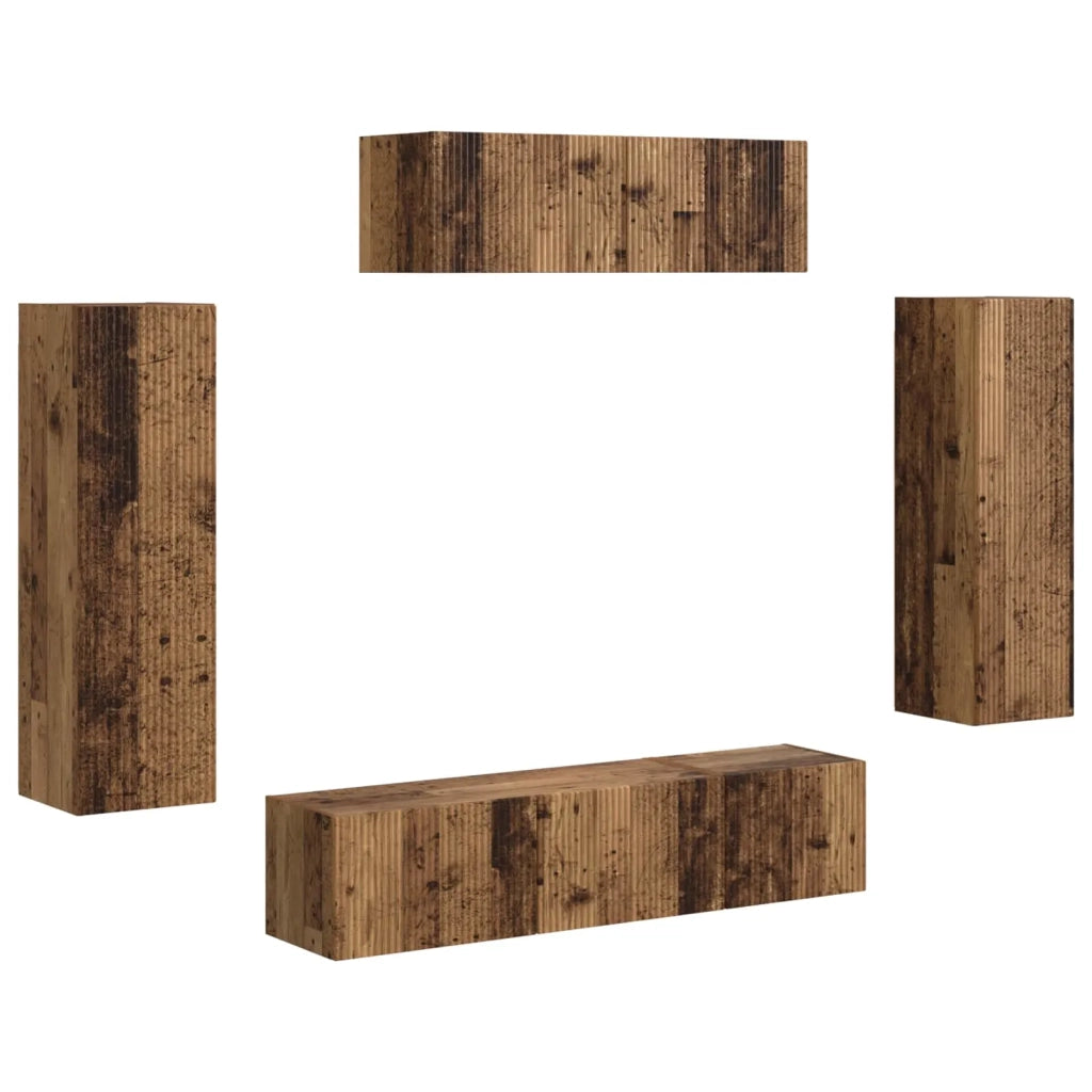 Mobile TV 5 pcs Legno vecchio 3409175