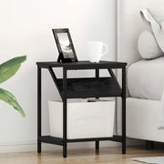 Armadio da Notte 2 pz Rovere Nero 38 x 30 x 48 cm 859581
