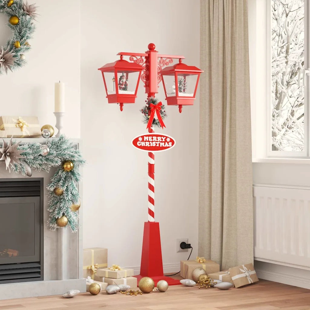 Lampada Stradale di Natale con 2 Lanterns con 18 LED Rosso