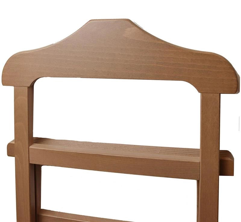 DOPPIO INDOSSATORE DA CAMERA DE LUXE PANTONE LEGNO DI FAGGIO COLORE LEGNO NOCE CHIARO DOTATO DI ROTELLE 44X25X98H CM OKX