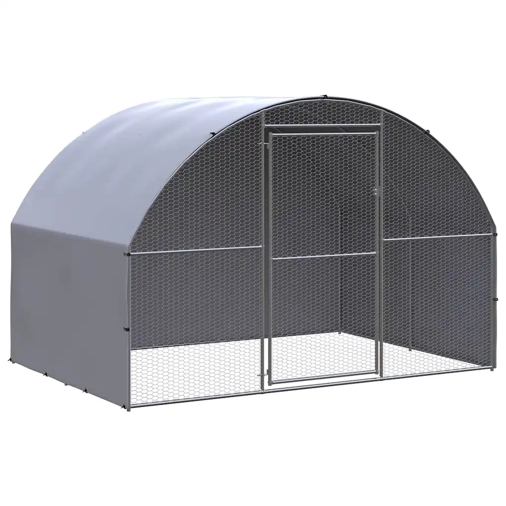 Gabbia per Polli da Esterno 3x2x2 m in Acciaio Zincato 3095472