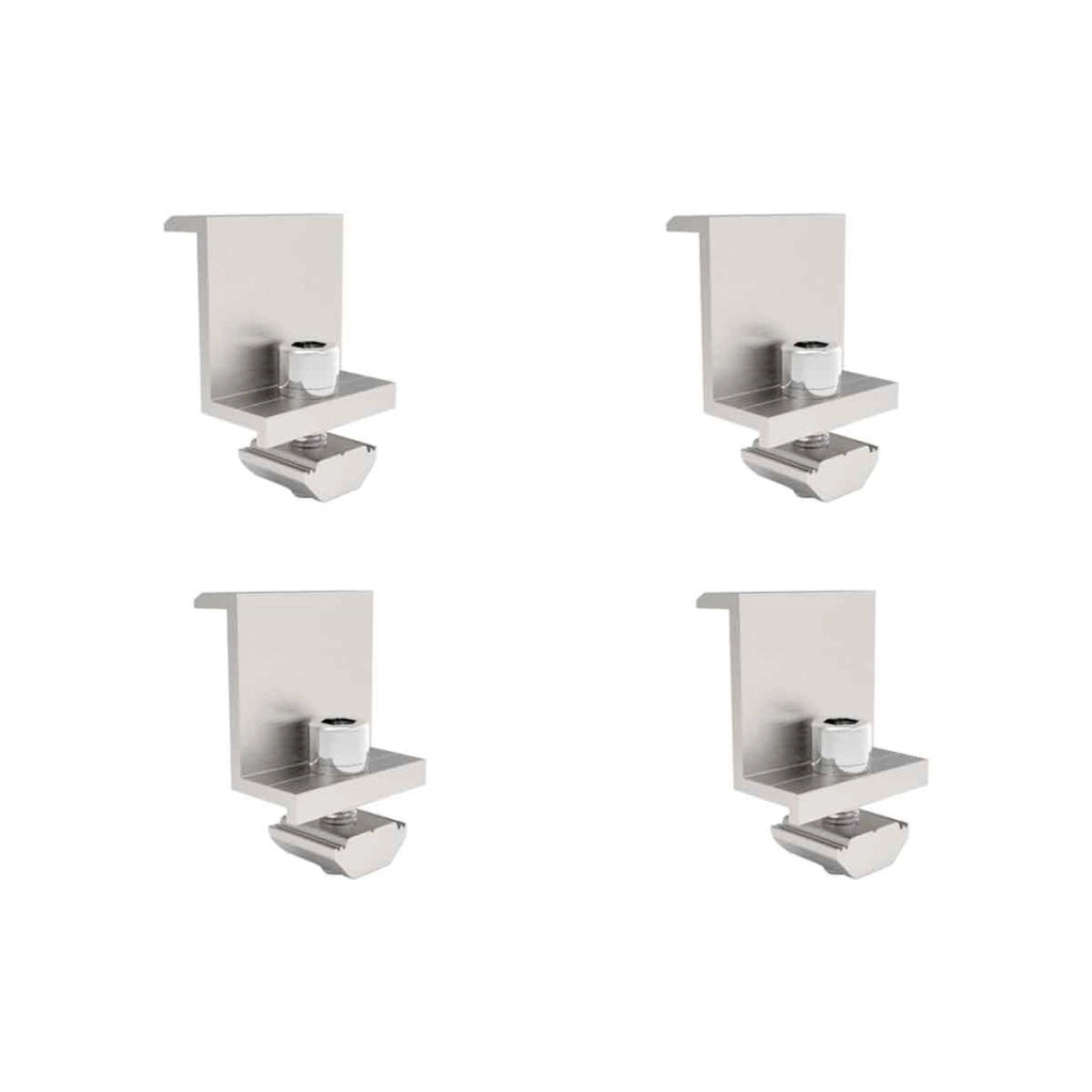 4 Morsetti Terminali in Alluminio per Fissaggio Pannelli Fotovoltaici SKU 11388