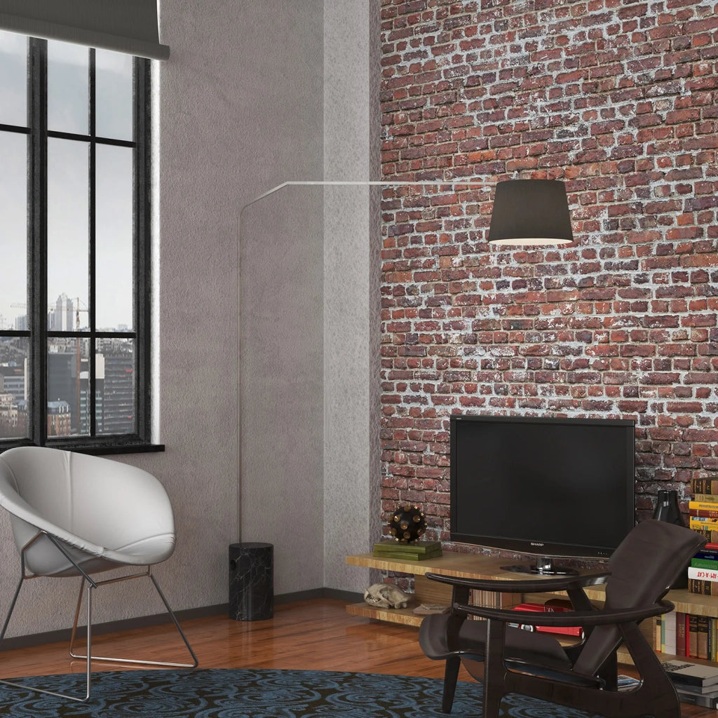 Piantana Contemporanea Slope Marmo Cilindro Nero Diffusore Nero 1 Luce E27