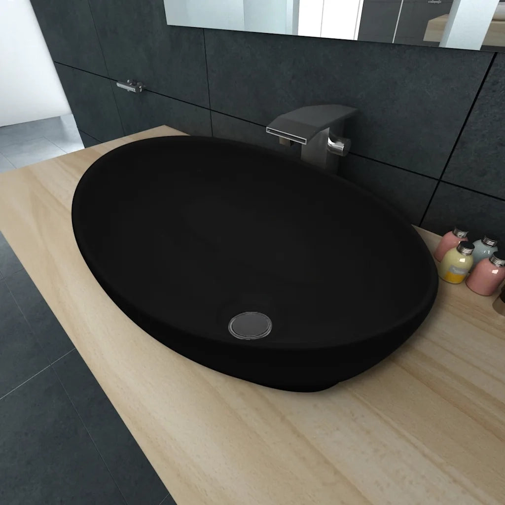 Lavello in Ceramica 40 x 33 cm Nero 275397