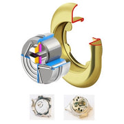 PROTECTOR MONOLITO BD 200 ACCIAIO OTTONE O L PVD- DISEC- 1,0 pz