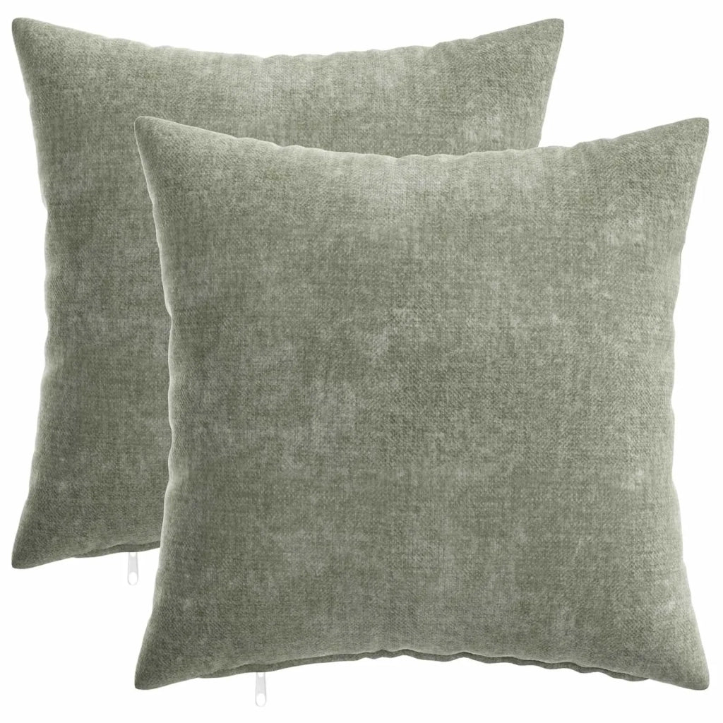 Federa 2 pz HEERLEN Verde 35 x 35 cm Tessuto Chenille 908119