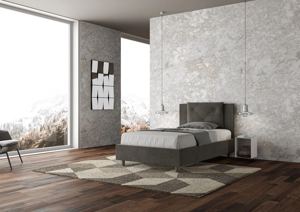 Letto Singolo 80x190 cm Senza Rete Appia Grigio