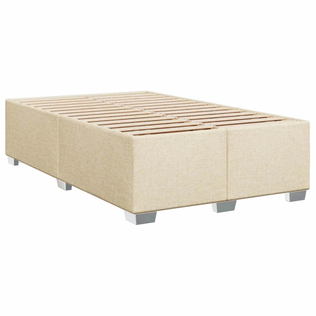 Letto con Box Spring, Materasso e LED Crema 120 x 200 cm 3451922