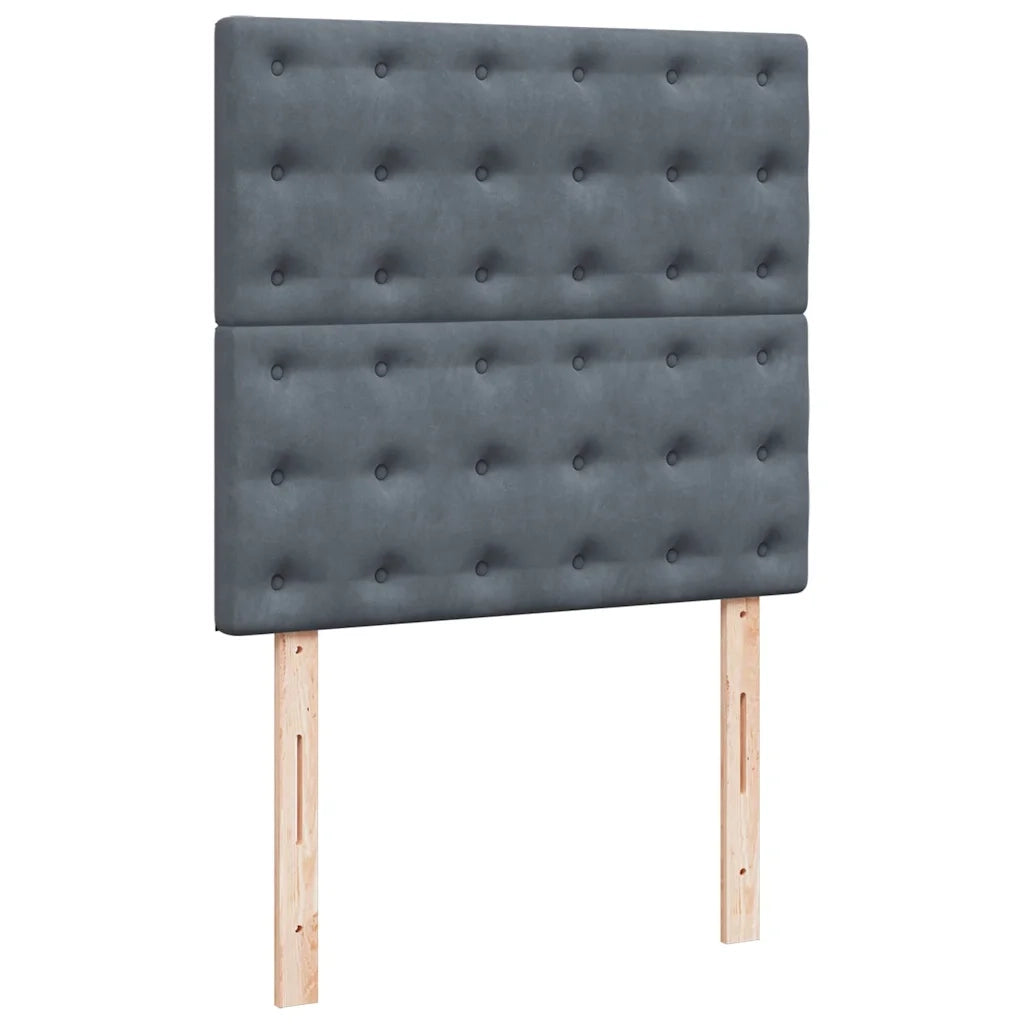 Struttura Letto Pouf con Materassi 100x200 cm Velluto 3313596
