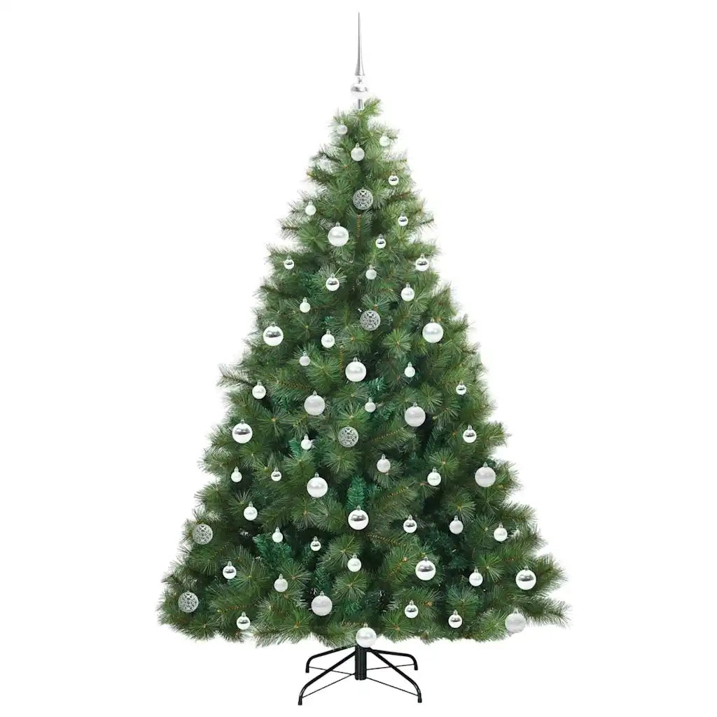 Albero di Natale artificiale con 300 LED Verde 180 cm PE e PVC